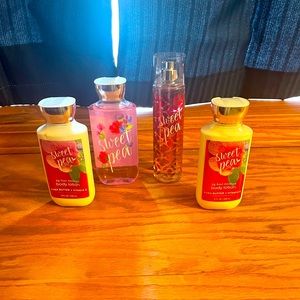 Bath and Body Works 4 piece Sweet Pea set